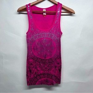 No Boundaries Pink Sequin tank top size 7-9